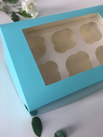 Упаковка под 6 капкейков, голубой — изображение 2